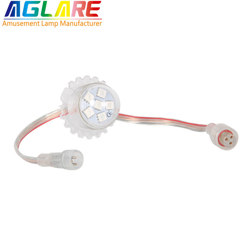 28mm 6leds clear shell pixel led lamp for amusement ride